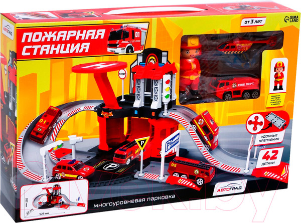Изображение товара Паркинг игрушечный Автоград Пожарная станция / 7573936