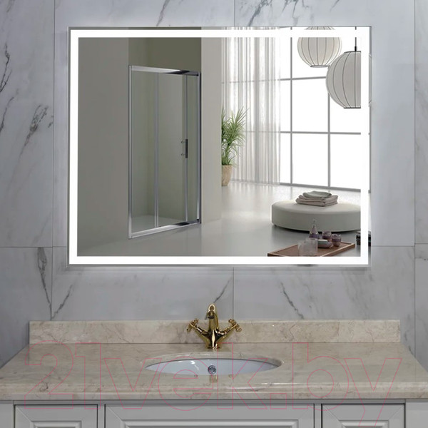 Изображение товара Зеркало Пекам Greta 110x80 / greta-110x80d (с подсветкой,с сенсором на взмах руки)