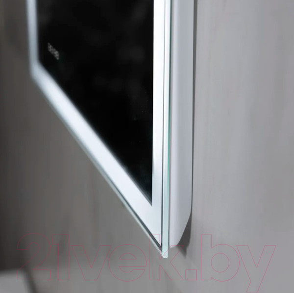 Изображение товара Зеркало Пекам Greta 110x80 / greta-110x80dcl (с подсветкой, с сенсором на взмах руки, часами)