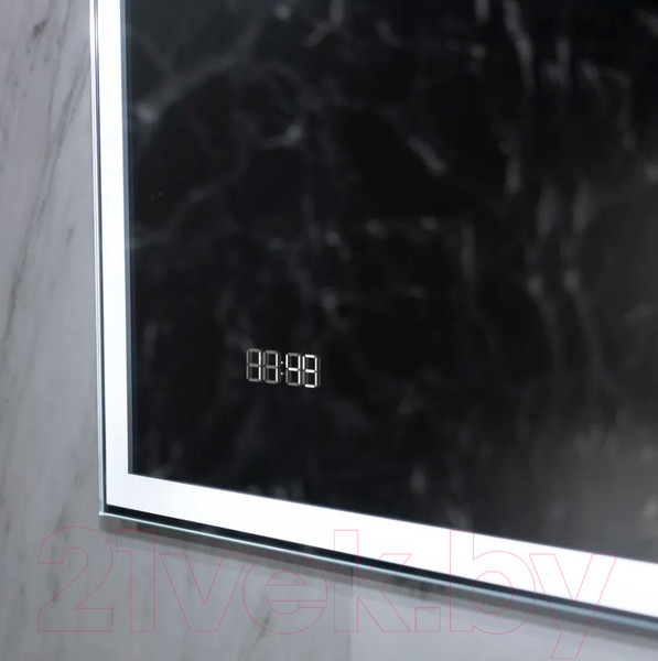 Изображение товара Зеркало Пекам Greta 110x80 / greta-110x80dcl (с подсветкой, с сенсором на взмах руки, часами)