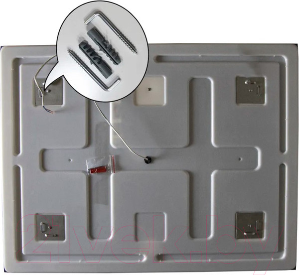 Изображение товара Зеркало Пекам Greta 110x80 / greta-110x80dcl (с подсветкой, с сенсором на взмах руки, часами)