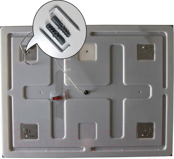Изображение товара Зеркало Пекам Greta 110x80 / greta-110x80dpcl (с подсветкой, с сенсором на взмах руки, подогрев, часы)