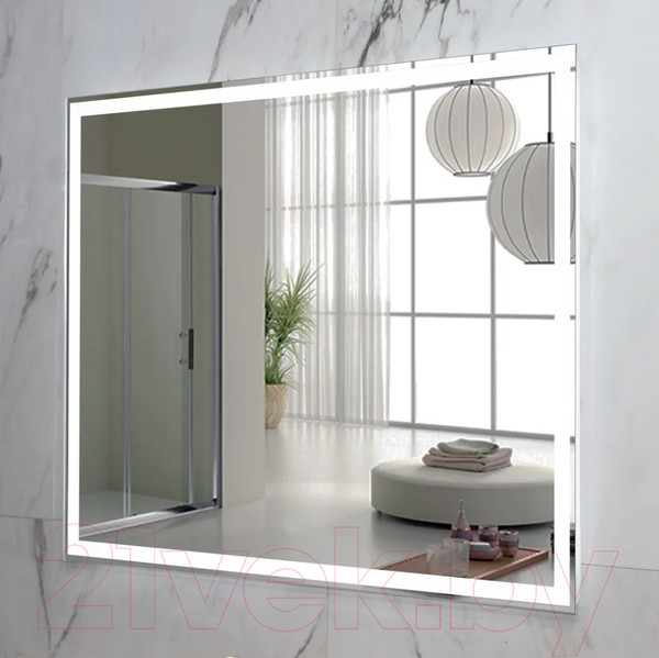 Изображение товара Зеркало Пекам Greta 110x80 / greta-110x80dp (с подсветкой, с сенсором на взмах руки и подогревом)