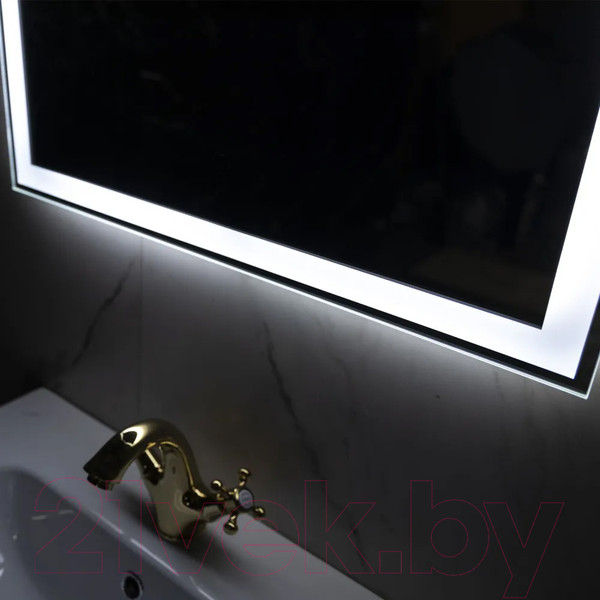 Изображение товара Зеркало Пекам Greta 80x110 / greta-80x110 (с подсветкой, с механической клавишей)