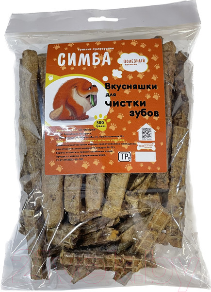 Изображение товара Лакомство для собак Симба Легкое говяжье сушеное Палочки (300г)