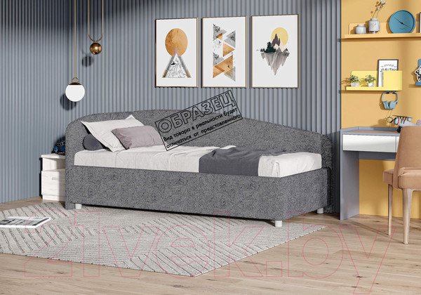 Изображение товара Каркас кровати Сонум Paola R 90x200 (бентли светло-серый)