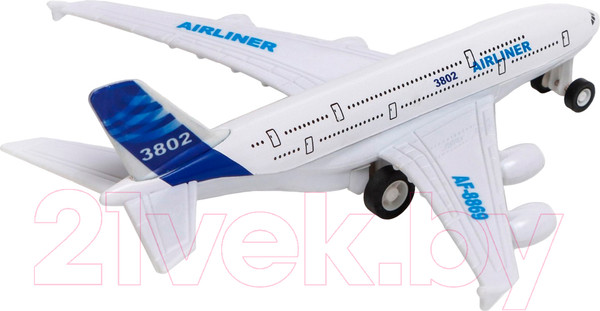 Изображение товара Самолет игрушечный Автоград Пассажирский / 7986153 (белый/синий)