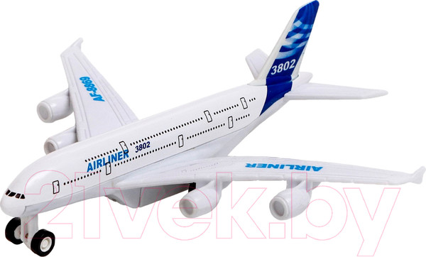 Изображение товара Самолет игрушечный Автоград Пассажирский / 7986153 (белый/синий)