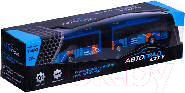 Изображение товара Автобус игрушечный Автоград Городской транспорт / 7056244 (синий)
