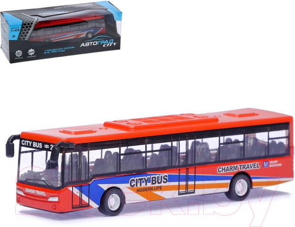 Изображение товара Автобус игрушечный Автоград Междугородний / 1997270 (красный)