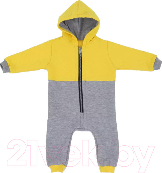 Изображение товара Комбинезон для малышей Топотушки Капитошка / 161-86 (серый/желтый)