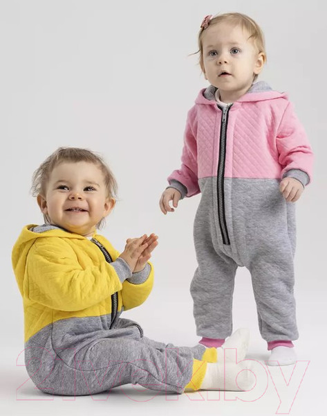 Изображение товара Комбинезон для малышей Топотушки Капитошка / 161-86 (серый/желтый)
