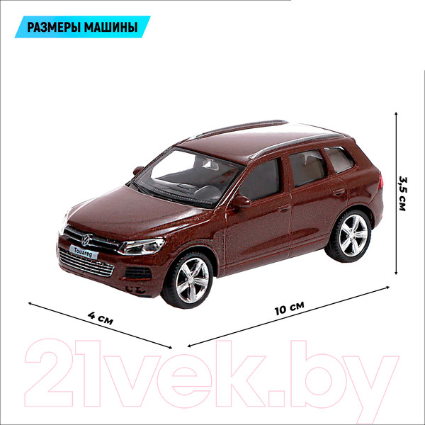 Изображение товара Масштабная модель автомобиля Автоград Volkswagen Touareg / 3098616 (коричневый)