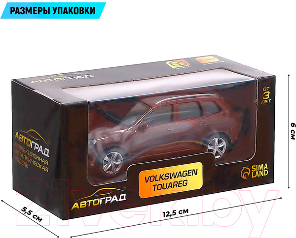 Изображение товара Масштабная модель автомобиля Автоград Volkswagen Touareg / 3098616 (коричневый)