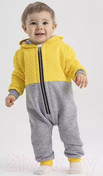 Изображение товара Комбинезон для малышей Топотушки Капитошка / 161-68 (серый/желтый)