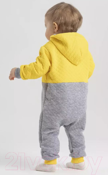 Изображение товара Комбинезон для малышей Топотушки Капитошка / 161-68 (серый/желтый)