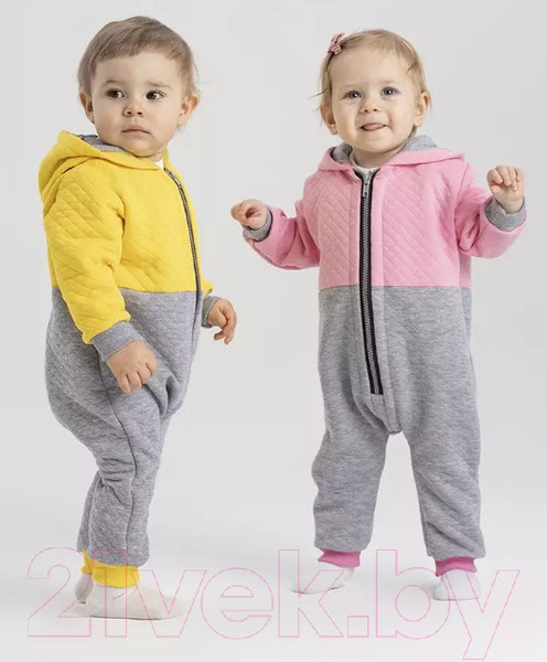 Изображение товара Комбинезон для малышей Топотушки Капитошка / 161-68 (серый/желтый)