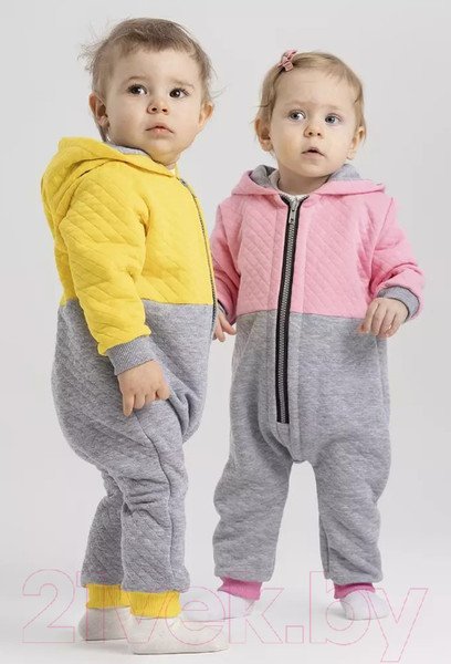 Изображение товара Комбинезон для малышей Топотушки Капитошка / 161-68 (серый/желтый)