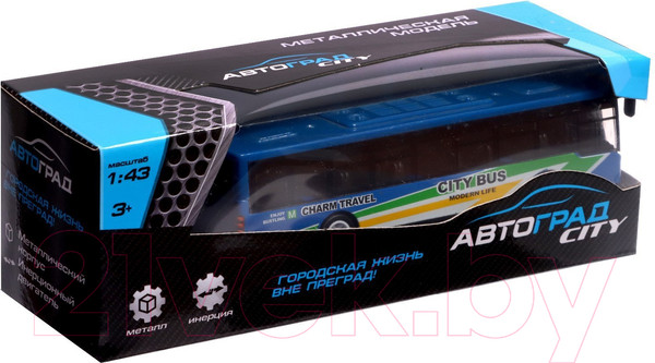 Изображение товара Автобус игрушечный Автоград Междугородний / 7509239 (синий)