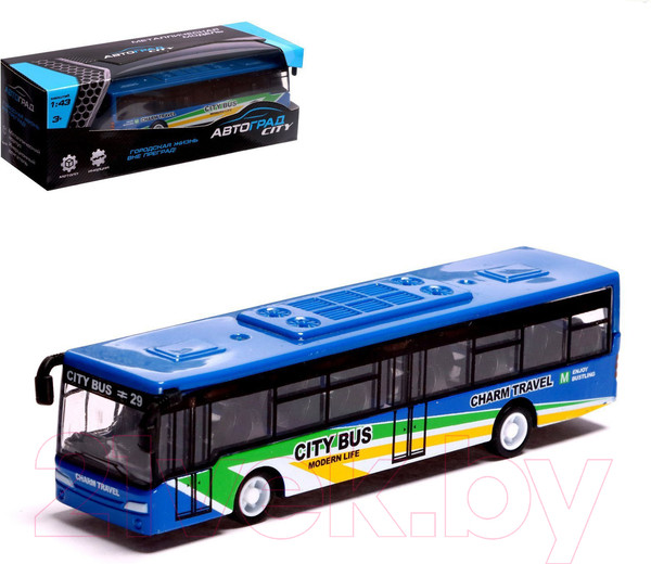 Изображение товара Автобус игрушечный Автоград Междугородний / 7509239 (синий)