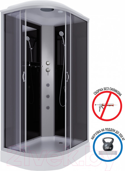 Изображение товара Душевая кабина Niagara NG-3512-14RG 120x80 (тонированное стекло)