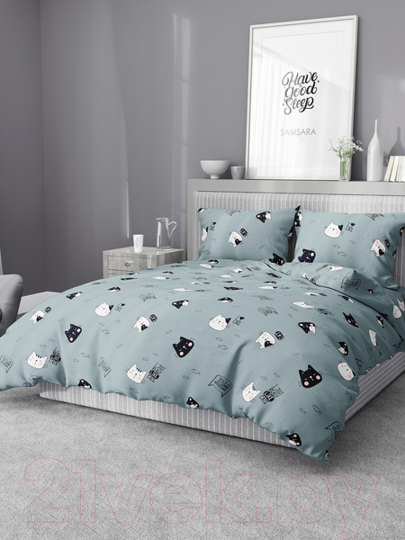 Изображение товара Пододеяльник Samsara МЯУ евро-стандарт 220По-9