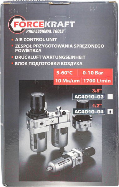 Изображение товара Блок подготовки воздуха ForceKraft FK-AC4010-04(54392)