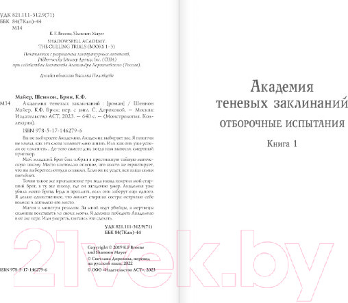 Изображение товара Книга АСТ Академия теневых заклинаний (Майер Ш., Брин К.)