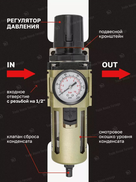 Изображение товара Регулятор давления ForceKraft FK-AW4000-04 (54418)