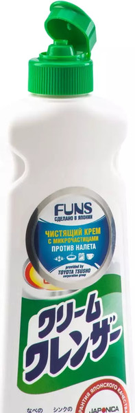 Изображение товара Универсальное чистящее средство Funs Крем для кухни ванны и туалета с микрочастицами (400г)
