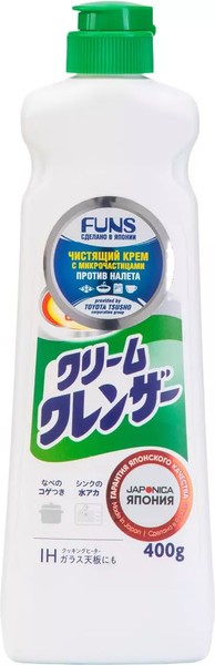Изображение товара Универсальное чистящее средство Funs Крем для кухни ванны и туалета с микрочастицами (400г)