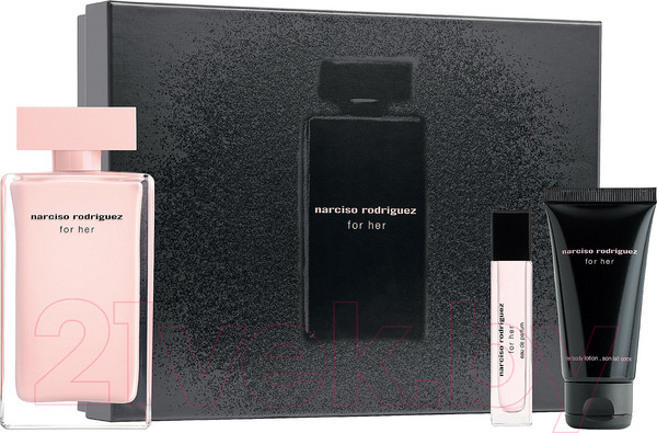 Изображение товара Парфюмерный набор Narciso Rodriguez For Her Парфюмерная вода 100мл+10мл+Лосьон для тела 50мл