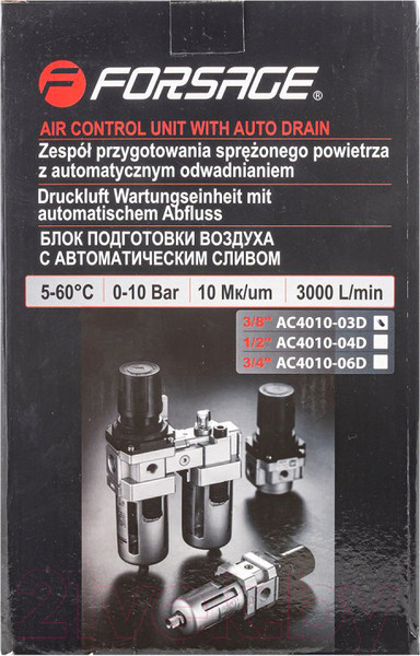 Изображение товара Блок подготовки воздуха Forsage F-AC4010-03D(54438)