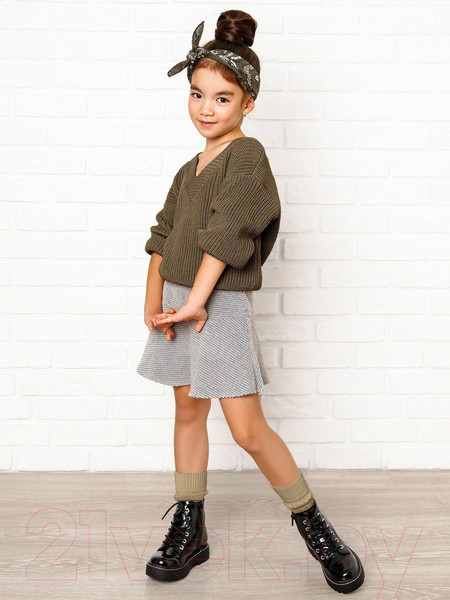 Изображение товара Кофта детская Amarobaby Knit / AB-OD21-KNIT2601/03-140 (бежевый, р.140)