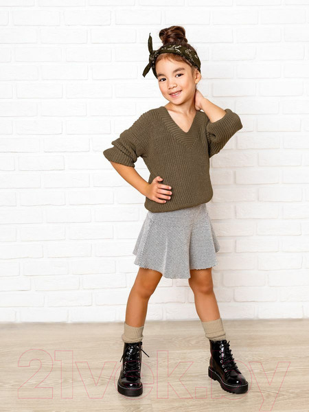 Изображение товара Кофта детская Amarobaby Knit / AB-OD21-KNIT2601/03-140 (бежевый, р.140)