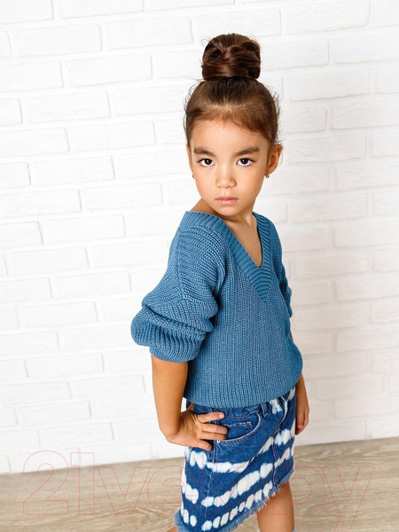 Изображение товара Кофта детская Amarobaby Knit / AB-OD21-KNIT2601/19-122 (голубой, р.122)