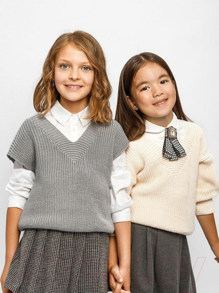 Изображение товара Кофта детская Amarobaby Knit / AB-OD21-KNIT2601/33-134 (молочный, р.134)