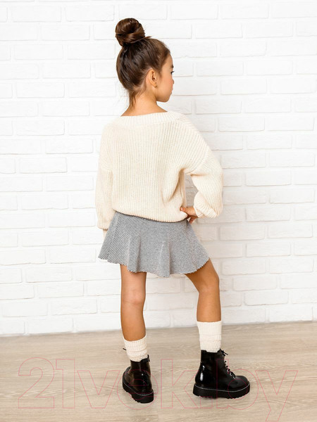 Изображение товара Кофта детская Amarobaby Knit / AB-OD21-KNIT2601/33-140 (молочный, р.140)