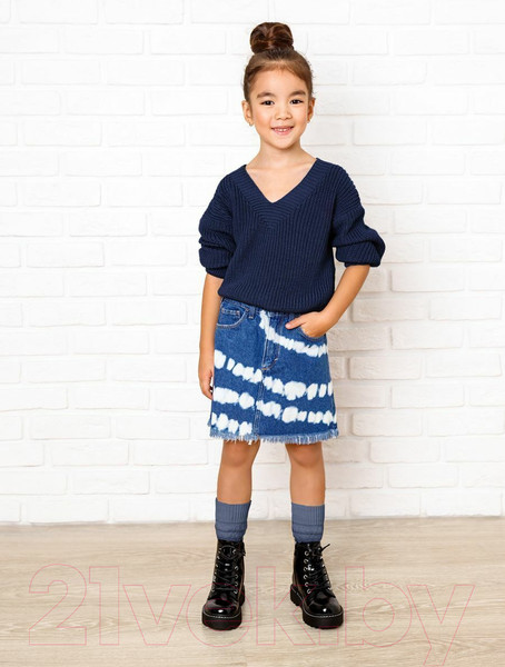 Изображение товара Кофта детская Amarobaby Knit / AB-OD21-KNIT2601/20-128 (синий, р.128)