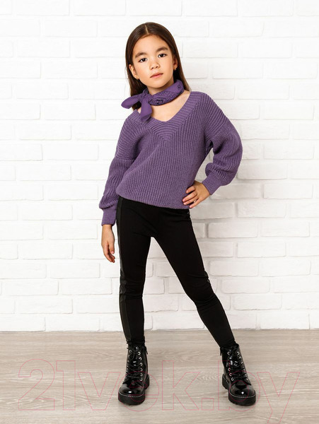 Изображение товара Кофта детская Amarobaby Knit / AB-OD21-KNIT2601/17-140 (сиреневый, р.140)