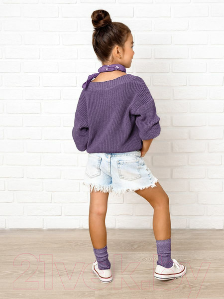 Изображение товара Кофта детская Amarobaby Knit / AB-OD21-KNIT2601/17-140 (сиреневый, р.140)