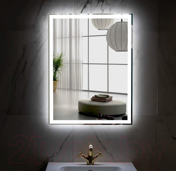 Изображение товара Зеркало Пекам Greta 80x140 / greta-80x140d (с подсветкой,с сенсором на взмах руки)