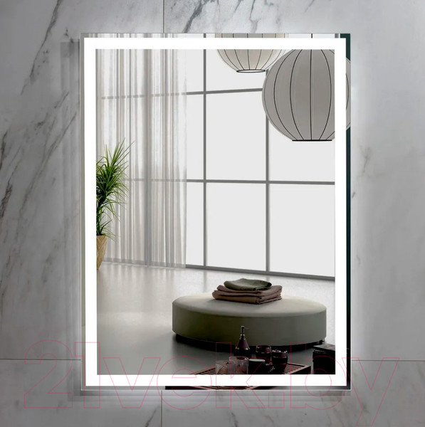 Изображение товара Зеркало Пекам Greta 80x140 / greta-80x140dp (с подсветкой,с сенсором на взмах руки,подогревом)