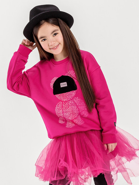 Изображение товара Свитшот детский Amarobaby Electric Bear / AB-OD22-EB28/25-134 (фуксия, р.134)