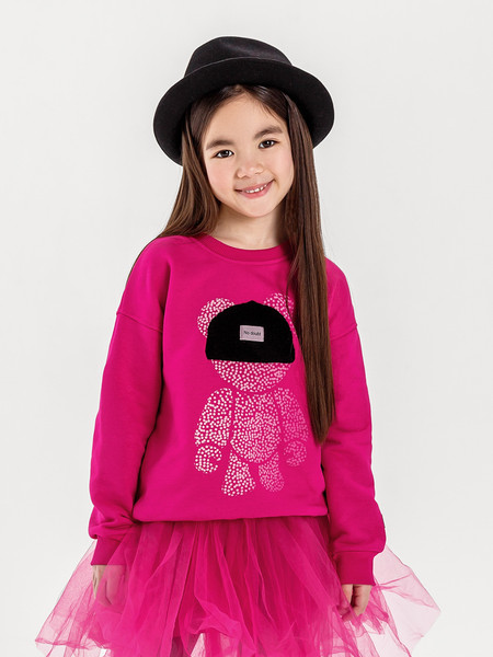 Изображение товара Свитшот детский Amarobaby Electric Bear / AB-OD22-EB28/25-134 (фуксия, р.134)