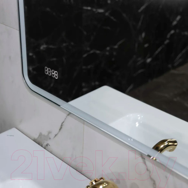 Изображение товара Зеркало Пекам Marta 1 80x110/marta1-80x110dpcl (с подсветкой,с сенсором на взмах руки,подогрев,часы)