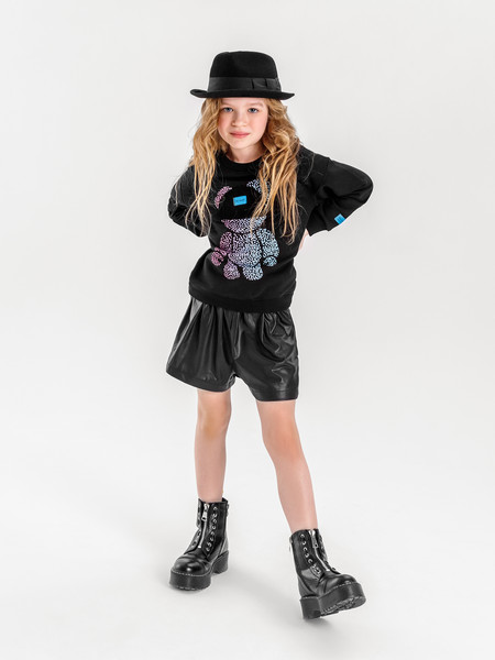 Изображение товара Свитшот детский Amarobaby Electric Bear / AB-OD22-EB28/09-122 (черный, р.122)