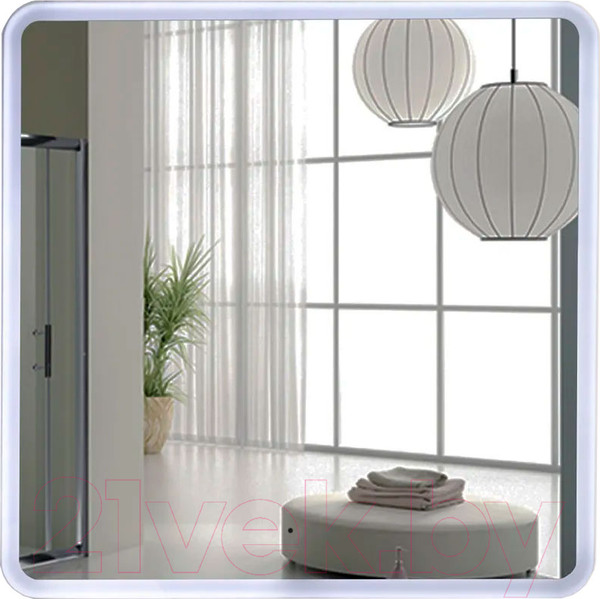 Изображение товара Зеркало Пекам Marta 80x80 / marta-80x80B (с подсветкой,с бесконтактным сенсором)