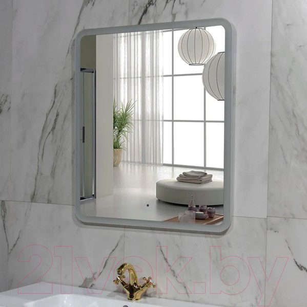 Изображение товара Зеркало Пекам Marta 80x80 / marta-80x80B (с подсветкой,с бесконтактным сенсором)