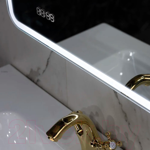 Изображение товара Зеркало Пекам Marta 1 140x80 / marta1-140x80dpcl (с подсветкой,с сенсором на взмах руки,подогрев,часы)